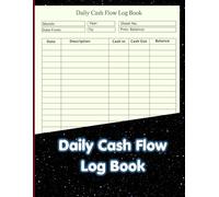 Daily Cash Flow Log Book: Large Petty Cash Journal & Register for Tracking Financial Records | Simple Money Management Ledger for Small Business | 8.5" x 11"