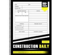 Daily Construction Log Book And Contractor Notebook Superintendent Gifts To Stay Organized On The Job Site