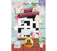 DAILY CROSSWORD| 55 PUZZLES, 6x9"| BEAUTIFUL FRONT& BACK COVER|LARGE PRINT| DAILY THEMED PUZZLE BOOK |110 PAGES: SOLUTIONS INCLUDED: FUN FOR ANY ... CALM YOUR MIND (Cognitive Wellness Puzzles)