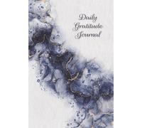Daily Gratitude Journal: Five Minutes A Day | Blue Geode, Watercolor Design with Gold Detail | Guided Prompts | Notebook for Reflection | Affirmation and Self-Care | 100 Pages