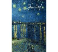 Daily Journal 6x9, Softcover, 250 Lined Pages, Van Gogh Starry Night: Blank, for Writing, Note Taking, Travel, Work, School, Business