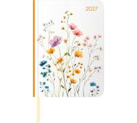 Daily Journal Wild Flowers 2027: Tagesplaner mit Leseband, To-Do-Liste, Notizbereich & Monatsübersicht, für Beruf, Schule & Alltag