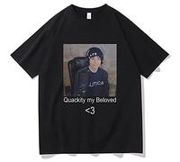 Daily Kawaii Quackity My Beloved Selfie T Tshirts Camisetas y Tops Summer Casual Men Oversized Harajuku TTshirts Camisetas y Tops Homme EU Size TTshirts Camisetas y Tops Men (Large)