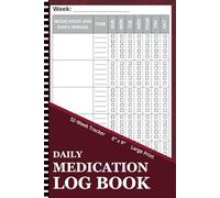 Daily Medication Log Book: 52-Week Daily Medicine Tracker | Easy-to-Use Pill Organizer & Dosage Record Notebook | Large Print Journal for Seniors, Patients & Caregivers