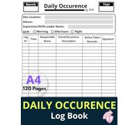 Daily Occurrence Log Book: A Daily Record of Events, Incidents, and Operational Activities, Ensuring Accountability, Communication, and Continuity.