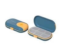 Daily Pill Box Organizer - 4/6 Grids Medicine Container, con función de corte, de gran tamaño vitamina viaje caso píldora titular (5 colores) Adawd