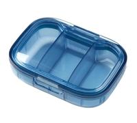 Daily Pill Organizer - Clear Aesthetic Pill Box, Portable Travel Pills Case, Compact Medication Storage Container for Organized Carrying | For Travel Home Work School And Everyday Use