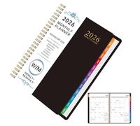 Daily Planner 2026, Spiral Bound Organizer, Weekly And Monthly Schedule Journal, Productivity For Tasks, Goals, Appointments, Notas, Home, Office, School, Planner Notebook, 7 X 10 pulgadas