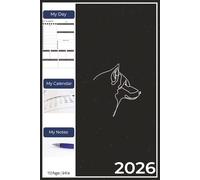 Daily Planner 2026: Wolf Daily Planner 2026 - Productivity, Time Management, Goal Setting, Motivation & Habit Tracker Journal | 6x9 Organizer for Men & Women, 112 Pages