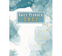 Daily Planner 2027: One day one page, 1st January to 31st December 2027, 365 days, 8.5x11 inches, |Theme: Green and White |