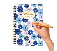 Daily Planner - 5 Year Planning Coil Bound Datebooks, Time Management Datebooks, Monthly Planner | 2026-2030 Monthly Planners For School Student Business And Work Desk Scheduling