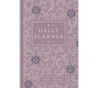 Daily Planner 6x9 - Elegant Floral Productivity Journal | Luck • 365 Days | Minimalist Aesthetic Notebook