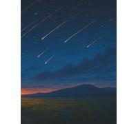 Daily Planner - Falling Stars Horizon: A dreamy planning space for inspired goals, calm focus, and daily intention.