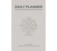 Daily Planner Undated - Minimalist Productivity Planner with Monthly Layout, Habit Tracker & Expense Tracker (6x9): Undated organizer for goals, ... - Simple and clean design by Planeanautas