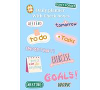 Daily Planner with checkboxes: For goals, habit tracking, and to do lists