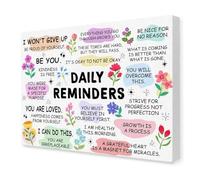 Daily Positive Affirmations Poster for Women - Motivational Quote Wall Art Print for Bedroom, Office and Self Love Space(Framed,08x12inch(20x30cm))