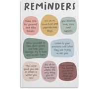 Daily Reminders Motivational Canvas Wall Art Print for Office Home Bedroom(Unframed,16x24inch(40x60cm))