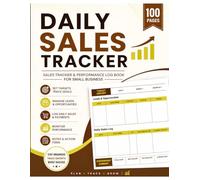 Daily Sales Tracker: Sales Planner & Performance Log Book for Small Business, Retail Stores & Entrepreneurs, 100 Pages, 8.5" x 11": Track Daily Sales, ... Performance, Notes & Business Growth