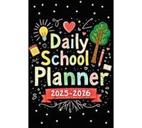 Daily School Planner 2025-2026: 365 Days of Planning with U.S. Holidays | Two-Days-Per-Page Academic Agenda with Class Schedule & Monthly Calendars