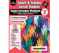 Daily Social Studies Guided Curriculum: 36 Weeks of Texas TEKS-Aligned Activities for Ages 8+ Workbook for Kids Grade 3: Practice Upper Elementary ... Culture, Government, Civics, and Economic