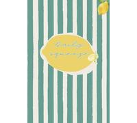 Daily Squeeze Lemon Planner, Mint Green & White Striped Aesthetic Daily Organizer with To-Do, Meals, Water, Sleep, Health & Gratitude, 180 Pages, 6×9, Yellow Lemon & Pastel Green Theme