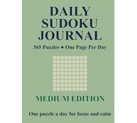 Daily Sudoku Journal: Medium Edition