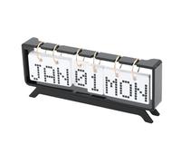 Daily Turn Over Calendar - TV Cabinet Shape Acrylic Desktop Organizer, Perpetual Month Date W isplay | Standing Desk Calendar For Office Home Study, Design Accessory For Desk