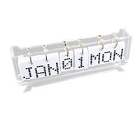 Daily Turn Over Calendar - TV Cabinet Shape Acrylic Desktop Organizer, Perpetual Month Date W isplay | Standing Desk Calendar For Office Home Study, Design Accessory For Desk