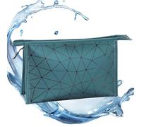 Daily Use Toiletries Bag, Stylish Makeup Organizer, Cosmetic Bag with Handle, Multi-Compartment Makeup Bag, Lightweight Travel Toiletries Bag, PU Leather Cosmetic Case, Easy Clean Makeup Bag