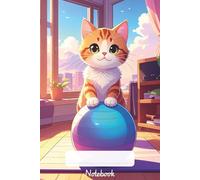 Daily Writing Journal for Yoga Cat Lovers: 6x9 Lined Notebook with Numbered Pages & Summary Section