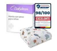 Dailydream Manta Pesada para niños, 90 x 120 cm, 2,5 kg, diseño de Espacio, de algodón 100%, Relleno de Perlas de Cristal, Manta terapéutica para Peso Corporal 20-35 kg