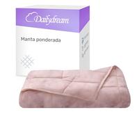 Dailydream Manta terapéutica de peso | 135x200 | 4,5 kg | Rosa | de felpa esponjosa | con relleno de cuentas de cristal | manta pesada para dormir | Manta de peso | Manta terapéutica | Peso corporal