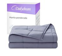 Dailydream Manta terapéutica ponderada algodón, 4,5 kg para Adultos, 135 x 200 cm, Gris
