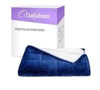 Dailydream Therapie - Manta pesada (155 x 200 cm, 9 kg, forro polar, relleno de perlas de vidrio, manta pesada para dormir, manta terapéutica)