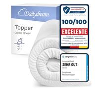 Dailydream Topper viscoelástico para colchón de 140x190, Grosor 5cm, Sobrecolchón Memory Foam, Edition Clean Ocean, Model M, Cubrecolchón de Espuma, Espuma viscoelástica, Espuma Memoria, Topper Sofa