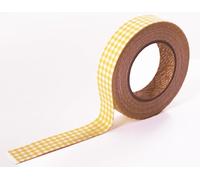 Dailylike Cinta adhesiva algodón gingham check yellow 15mm.x5m.