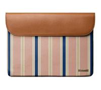DailyObjects Funda para MacBook Air de 13" | Cuero sintético a rayas finas de salmón para portátiles con forro interior de polialgodón suave | Cierre con solapa y cierre