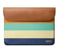 DailyObjects Funda para MacBook Pro de 15" | Cuero sintético naranja Quin para portátiles con forro de polialgodón suave en el interior | Cierre de solapa con botón