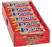 Daim - Barra de chocolate de 28 gramos cada barra, paquete de 24 barras de chocolate suecas en caja, regalo ideal para Navidad, cumpleaños, barra sueca con chocolate de almendras tostadas