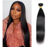 DaiMer Paquetes de cabello humano de 30,5 cm, paquete 100 % sin procesar brasileño, extensiones de cabello virgen brasileño, doble trama para mujeres negras