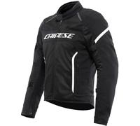 Dainese - Air Frame 3 Tex Jacket, Chaqueta de Moto de Verano, con Forro Cortavientos, Hombre, Negro/Negro/Blanco, 44