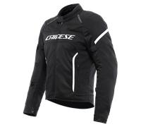 Dainese - Air Frame 3 Tex Jacket, Chaqueta de Moto de Verano, con Forro Cortavientos, Hombre, Negro/Negro/Blanco, 62