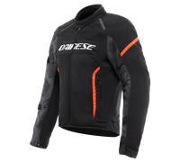 DAINESE AIR FRAME 3 TEX JACKET chaqueta de moto de verano Negro/Rojo Fluo