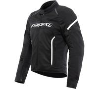 Dainese - Air Frame 3 Tex Jacket, Chaqueta de Moto de Verano, con Forro Cortavientos, Hombre, Negro/Negro/Blanco, 64