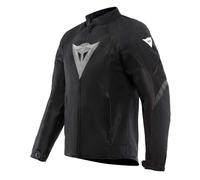 Dainese - Air Graphics Tex Jacket, Chaqueta de Moto de Verano, Ventilada y Ligera, con Protectores Suaves en Hombros y Codos, Hombre, Negro/Blanco Diamante, 50