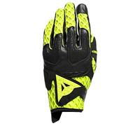 Dainese Air-Maze Unisex Gloves, Guantes Moto Verano, para Hombres y Mujeres, Negro/Amarillo Fluo, L