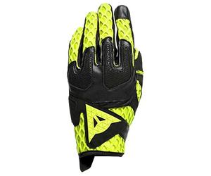 Dainese Air-Maze Unisex Gloves, Guantes Moto Verano, para Hombres y Mujeres, Negro/Amarillo Fluo, XXL