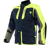 Dainese Alligator Tex Giacca tessile moto, blu scuro/giallo, 50