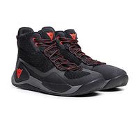 Dainese - Atipica Air 2 Shoes, Zapato de Moto de Verano, Tejido de Malla, Refuerzos Protectores, Suelas Asimétricas Groundtrax, Calzado de Moto para Hombre, Negro/Rojo Fluo, 48
