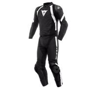 DAINESE AVRO 4 - TRAJE DE MOTO DE CUERO DIVISIBLE PARA HOMBRE NEGRO BLANCO
